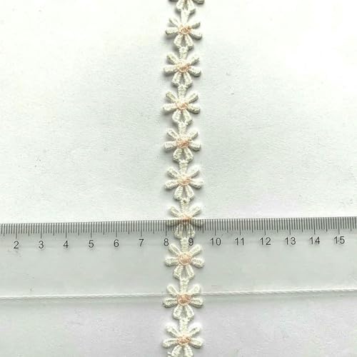 4,0 m/157 Zoll, jede Packung, weiß-schwarze Spitzenbesätze, handgefertigt, zum Selbermachen, Basteln, Kleider, Vorhänge, Blumen, Nähzubehör, Hochzeitsdekorationen, Rosa, von BSGUZ