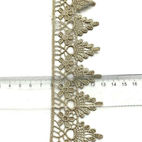 4,0 m/157 Zoll, jede Packung, weiß-schwarze Spitzenbesätze, handgefertigt, zum Selbermachen, Basteln, Kleider, Vorhänge, Blumen, Nähzubehör, Hochzeitsdekorationen, goldf 4,0 m/157 Zoll, jede Packung, weiß-schwarze Spitzenbesätze, handgefertigt, zum Selbermachen, Basteln, Kleider, Vorhänge, Blumen, Nähzubehör, Hochzeitsdekorationen, goldf von BSGUZ