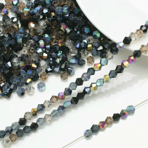 4,0 mm, 200 Stück, mehrfarbige facettierte Glasperlen, Doppelkegel-Perlenherstellung, glänzende Kristallperlen, lose Perlen, DIY-Armband, Halskette, heisexi, 200 Stück, 4,0 mm 4,0 mm, 200 Stück, mehrfarbige facettierte Glasperlen, Doppelkegel-Perlenherstellung, glänzende Kristallperlen, lose Perlen, DIY-Armband, Halskette, heisexi, 200 Stück, 4,0 mm von BSGUZ