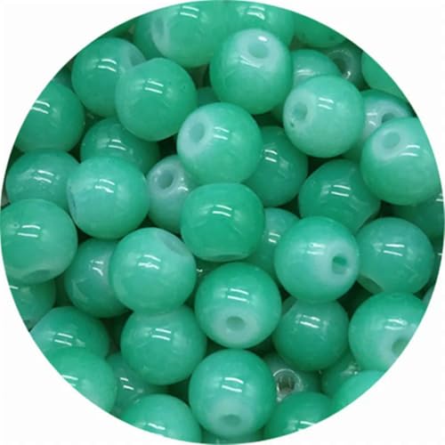 4,0 mm 6 mm 8 mm 10 mm Glasperlen, runde Form, lose Abstandsperlen zur Schmuckherstellung, DIY-Charms, Armband, Halskette, Zubehör, 16–6 mm, 50 Stück von BSGUZ
