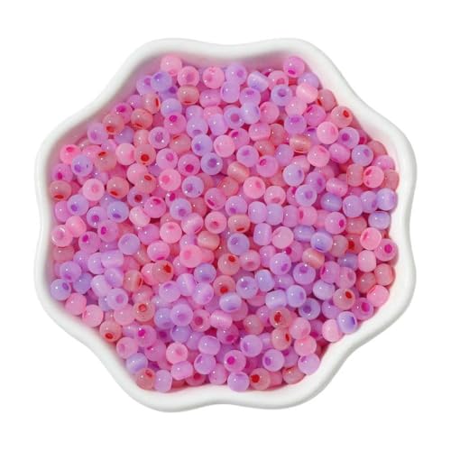 4,0 mm Katzenaugen-Jade-Eisglas-Reisperlen – DIY-Schmuckherstellung (Anhänger/Armbänder/Halsketten), handgefertigt, 150 Stück/Beutel – MX6 – 4,0 mm, ca. 150 Stück von BSGUZ