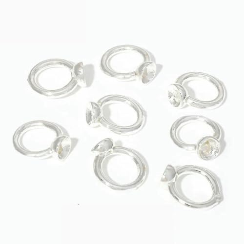 4,5/6 MM 18 Karat vergoldetes Messing Perlenarmband-Enden-Verbinder, Perlen-Endkappen, Schmuck-Endkappen, für DIY-Schmuckherstellungszubehör-versilbert_c-20 Stück 4,5/6 MM 18 Karat vergoldetes Messing Perlenarmband-Enden-Verbinder, Perlen-Endkappen, Schmuck-Endkappen, für DIY-Schmuckherstellungszubehör-versilbert_c-20 Stück von BSGUZ