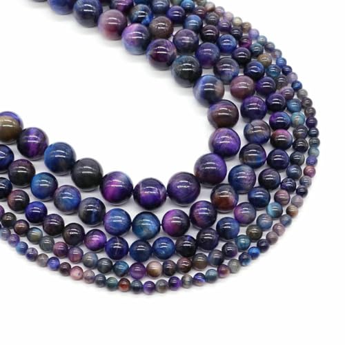 4/6/8/10 mm Naturstein, rosa gestreifte Achatperlen, lose Abstandsperlen, Heilkristall, Schmuckherstellung, Perlenzubehör, Großhandel, himmelblaues Tigerauge, 8 mm, 45 bis 46 Stück 4/6/8/10 mm Naturstein, rosa gestreifte Achatperlen, lose Abstandsperlen, Heilkristall, Schmuckherstellung, Perlenzubehör, Großhandel, himmelblaues Tigerauge, 8 mm, 45 bis 46 Stück von BSGUZ
