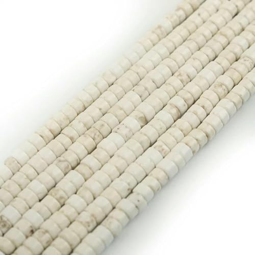 4/6 mm Naturstein-Rondelle-Perle, mehrfarbige Jade, Amazonit, Aventurin, Abstandsperlen für die Herstellung von DIY-Schmuck, Armbändern und Halsketten, Beige, 6 mm 4/6 mm Naturstein-Rondelle-Perle, mehrfarbige Jade, Amazonit, Aventurin, Abstandsperlen für die Herstellung von DIY-Schmuck, Armbändern und Halsketten, Beige, 6 mm von BSGUZ