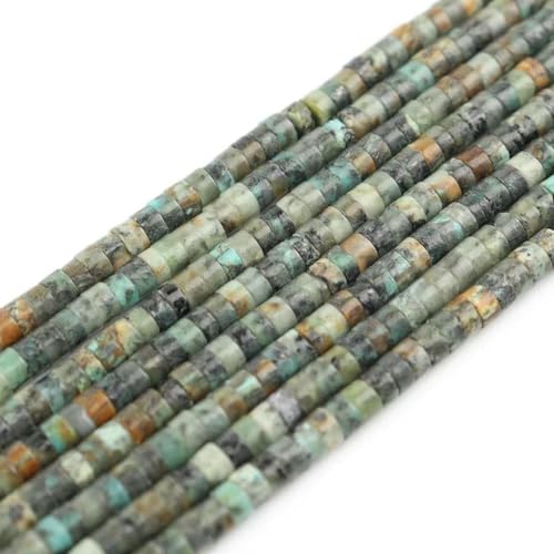 4/6 mm Naturstein-Rondelle-Perle, mehrfarbige Jade, Amazonit, Aventurin, Abstandsperlen für die Herstellung von DIY-Schmuck, Armbändern und Halsketten – Afrikanisches T von BSGUZ