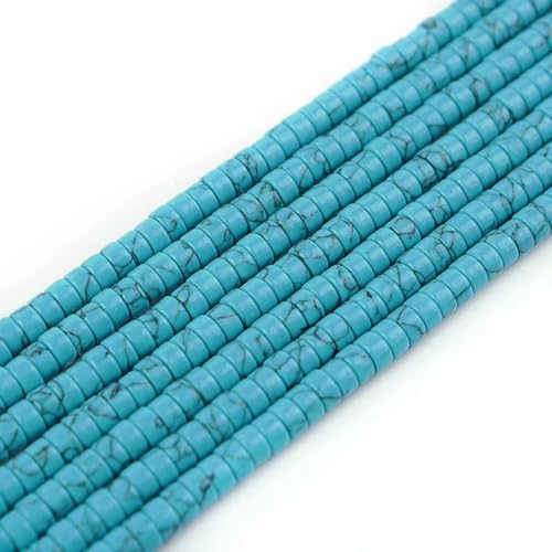 4/6 mm Naturstein-Rondelle-Perle, mehrfarbige Jade, Amazonit, Aventurin, Abstandsperlen für die Herstellung von DIY-Schmuck, Armbändern und Halsketten – Blau-Türkis – 4,0 mm 4/6 mm Naturstein-Rondelle-Perle, mehrfarbige Jade, Amazonit, Aventurin, Abstandsperlen für die Herstellung von DIY-Schmuck, Armbändern und Halsketten – Blau-Türkis – 4,0 mm von BSGUZ