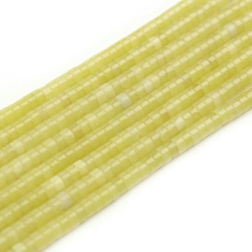 4/6 mm Naturstein-Rondelle-Perle, mehrfarbige Jade, Amazonit, Aventurin, Abstandsperlen für die Herstellung von DIY-Schmuck, Armbändern und Halsketten – Zitronenjade – 6 mm 4/6 mm Naturstein-Rondelle-Perle, mehrfarbige Jade, Amazonit, Aventurin, Abstandsperlen für die Herstellung von DIY-Schmuck, Armbändern und Halsketten – Zitronenjade – 6 mm von BSGUZ