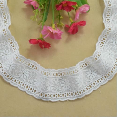 4,7 cm breit, 100% Baumwolle, besticktes Spitzenband, Nähband, Guipure-Besatz, Hochzeitsdekoration, DIY-Puppen, Kleidungszubehör, Spitzenrand #4056-Milchweiß-L 4,7 cm breit, 100% Baumwolle, besticktes Spitzenband, Nähband, Guipure-Besatz, Hochzeitsdekoration, DIY-Puppen, Kleidungszubehör, Spitzenrand #4056-Milchweiß-L von BSGUZ