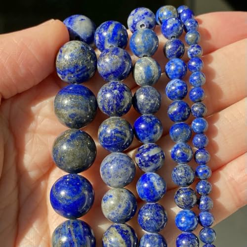 4–10 mm Natursteinperlen, Türkis, Lava-Achat, Tigerauge, lose, runde Abstandsperlen für die Schmuckherstellung, DIY-Armbandzubehör, Lapislazuli, 10 mm, 36–37 Stück 4–10 mm Natursteinperlen, Türkis, Lava-Achat, Tigerauge, lose, runde Abstandsperlen für die Schmuckherstellung, DIY-Armbandzubehör, Lapislazuli, 10 mm, 36–37 Stück von BSGUZ