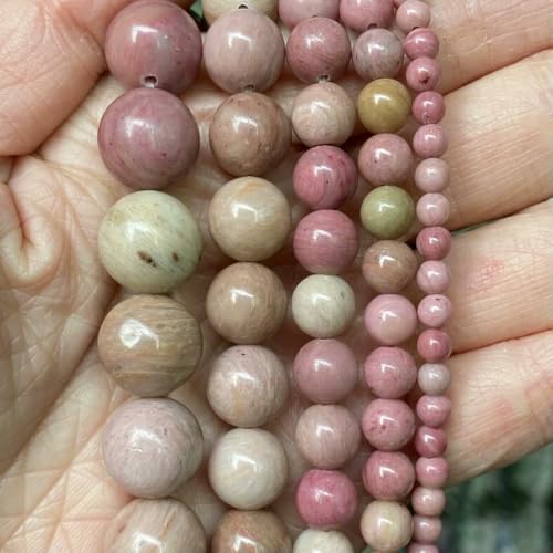 4–10 mm Natursteinperlen, Türkis, Lava-Achat, Tigerauge, lose, runde Abstandsperlen für die Schmuckherstellung, DIY-Armbandzubehör, Rhodonit, 10 mm, 36–37 Stück 4–10 mm Natursteinperlen, Türkis, Lava-Achat, Tigerauge, lose, runde Abstandsperlen für die Schmuckherstellung, DIY-Armbandzubehör, Rhodonit, 10 mm, 36–37 Stück von BSGUZ