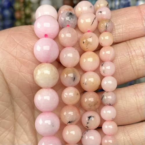 4–10 mm Natursteinperlen, Türkis, Lava-Achat, Tigerauge, lose, runde Abstandsperlen für die Schmuckherstellung, DIY-Armbandzubehör – Rosa Opal-Chalcedon – 4,0 mm, 88–91 Stück 4–10 mm Natursteinperlen, Türkis, Lava-Achat, Tigerauge, lose, runde Abstandsperlen für die Schmuckherstellung, DIY-Armbandzubehör – Rosa Opal-Chalcedon – 4,0 mm, 88–91 Stück von BSGUZ
