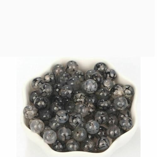 4–12 mm Natursteinperlen, Lava, Amethyst, Tigerauge, Quarz, Achate, runde lose Perlen zur Schmuckherstellung, DIY-Armbandzubehör – Schwarzer rissiger Achat – 10 mm, 36–37 Stück 4–12 mm Natursteinperlen, Lava, Amethyst, Tigerauge, Quarz, Achate, runde lose Perlen zur Schmuckherstellung, DIY-Armbandzubehör – Schwarzer rissiger Achat – 10 mm, 36–37 Stück von BSGUZ
