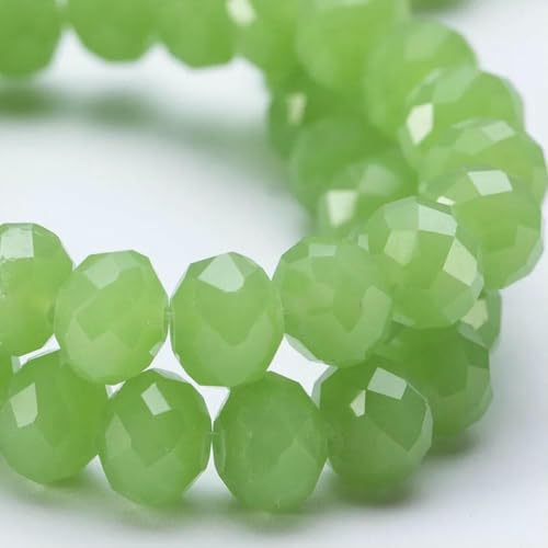 4 6 8 mm Rondell-Kristallperlen, facettierte Porzellan-Glasperlen, lose Abstandsperlen zur Schmuckherstellung, Handarbeit, Armband, Halskette, BZ002, 14–4,0 mm, 115–120 Stü von BSGUZ