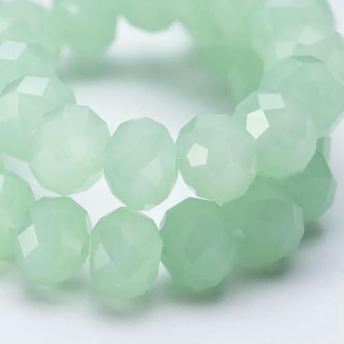 4 6 8 mm Rondell-Kristallperlen, facettierte Porzellan-Glasperlen, lose Abstandsperlen zur Schmuckherstellung, Handarbeit, Armband, Halskette, BZ002, 15–6 mm, 85–90 Stück von BSGUZ