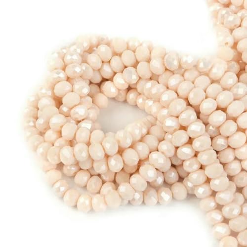 4 6 8 mm Rondell-Kristallperlen, facettierte Porzellan-Glasperlen, lose Abstandsperlen zur Schmuckherstellung, Handarbeit, Armband, Halskette, BZ002, 21, 6 mm, 85–90 Stück von BSGUZ