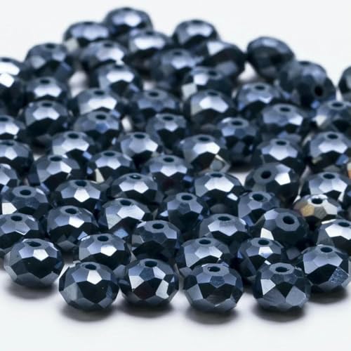 4 6 8 mm Rondell-Kristallperlen, facettierte Porzellan-Glasperlen, lose Abstandsperlen zur Schmuckherstellung, Handarbeit, Armband, Halskette, BZ002, 25–6 mm, 85–90 Stück von BSGUZ