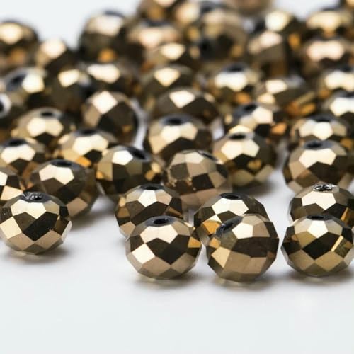 4 6 8 mm Rondell-Kristallperlen, facettierte Porzellan-Glasperlen, lose Abstandsperlen zur Schmuckherstellung, Handarbeit, Armband, Halskette, BZ002, 38–6 mm, 85–90 Stück von BSGUZ