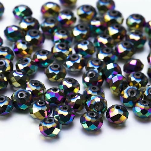 4 6 8 mm Rondell-Kristallperlen, facettierte Porzellan-Glasperlen, lose Abstandsperlen zur Schmuckherstellung, Handarbeit, Armband, Halskette, BZ002, 43–8 mm, 65–70 Stück von BSGUZ