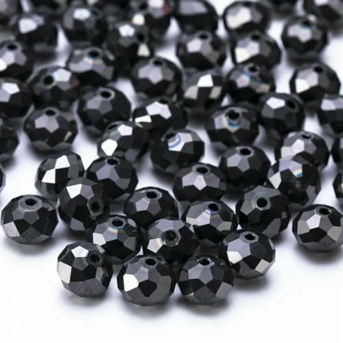 4 6 8 mm Rondell-Kristallperlen, facettierte Porzellan-Glasperlen, lose Abstandsperlen zur Schmuckherstellung, Handarbeit, Armband, Halskette, BZ002, 44–6 mm, 85–90 Stück von BSGUZ