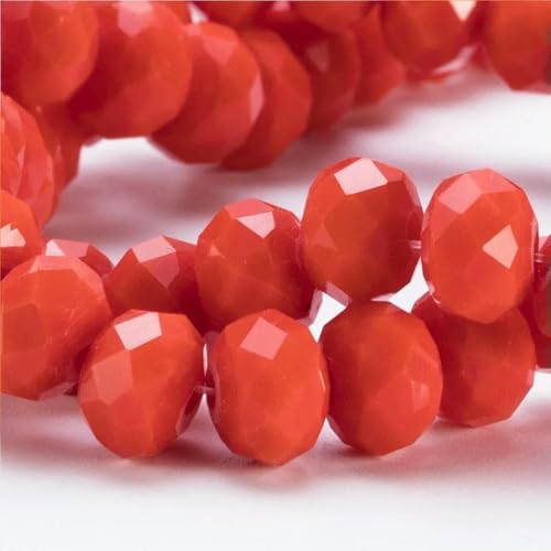 4 6 8 mm Rondell-Kristallperlen, facettierte Porzellan-Glasperlen, lose Abstandsperlen zur Schmuckherstellung, Handarbeit, Armband, Halskette, BZ002-04-8 mm-65-70 Stück von BSGUZ