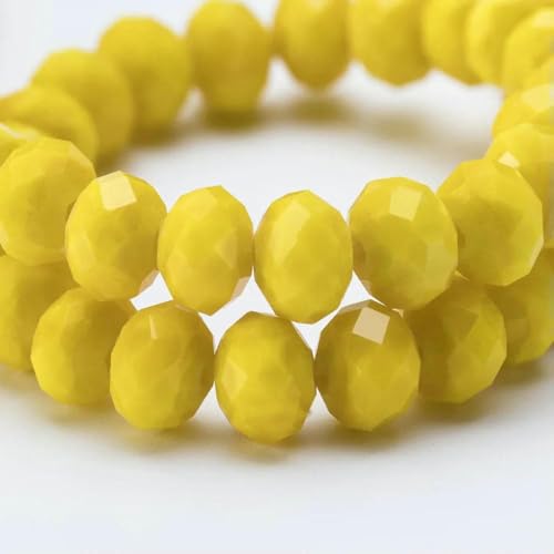 4 6 8 mm Rondell-Kristallperlen, facettierte Porzellan-Glasperlen, lose Abstandsperlen zur Schmuckherstellung, Handarbeit, Armband, Halskette, BZ002-06-8 mm-65-70 Stück von BSGUZ