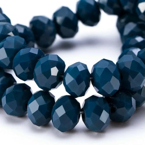 4 6 8 mm Rondell-Kristallperlen, facettierte Porzellan-Glasperlen, lose Abstandsperlen zur Schmuckherstellung, Handarbeit, Armband, Halskette, BZ002-07-6 mm-85-90 Stück von BSGUZ