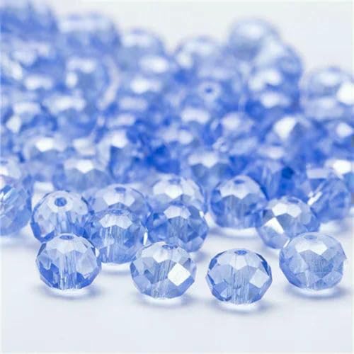 4 6 8 mm tschechische Rondell-Kristallperlen, AB-Farbe, facettierte Glasperlen, lose Abstandsperlen für die Schmuckherstellung, DIY-Armband, Halskette, Z307AB, hellblau, 6 mm, 90 Stück 4 6 8 mm tschechische Rondell-Kristallperlen, AB-Farbe, facettierte Glasperlen, lose Abstandsperlen für die Schmuckherstellung, DIY-Armband, Halskette, Z307AB, hellblau, 6 mm, 90 Stück von BSGUZ