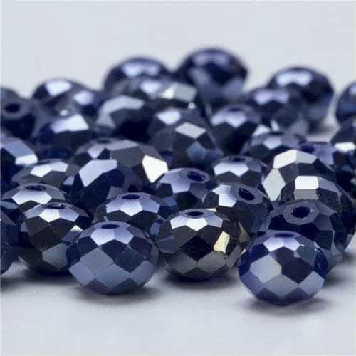 4 6 8 mm tschechische Rondell-Kristallperlen, AB-Farbe, facettierte Glasperlen, lose Abstandsperlen für die Schmuckherstellung, DIY-Armband, Halskette, Z342AB, 8 mm, 68 Stück von BSGUZ