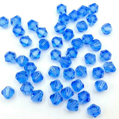 4 6 mm doppelkegelige österreichische Kristallperlen zur Schmuckherstellung, mehrfarbige facettierte Glas-Abstandsperlen für DIY-Zubehör-z05-4,0 mm (ca. 90 Stück) von BSGUZ