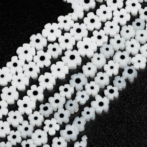4–8 mm Blumen-Lampwork-Glas-Flachperlen, mehrfarbig, glasierte Perlen zur Schmuckherstellung, DIY-Armband, Halskette, handgefertigtes Zubehör, Typ 14, 6 x 3,0 mm, ca. 65 Stück 4–8 mm Blumen-Lampwork-Glas-Flachperlen, mehrfarbig, glasierte Perlen zur Schmuckherstellung, DIY-Armband, Halskette, handgefertigtes Zubehör, Typ 14, 6 x 3,0 mm, ca. 65 Stück von BSGUZ
