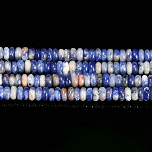 4 x 2 mm Naturstein, Rosenquarz, Türkis, Hellblau, Schlangenhautstein, Abakus-Abstandshalterperle zur Schmuckherstellung, Halskette, Armband, Sodalith, ca. 4 x 2 mm, 145 Stück 4 x 2 mm Naturstein, Rosenquarz, Türkis, Hellblau, Schlangenhautstein, Abakus-Abstandshalterperle zur Schmuckherstellung, Halskette, Armband, Sodalith, ca. 4 x 2 mm, 145 Stück von BSGUZ