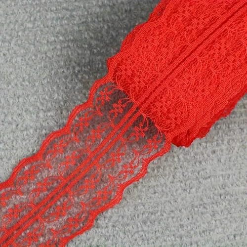 45 mm Spitzenband, Netz-Spitzenbesatz, ideal für Hochzeiten, Weihnachtsvorhänge, Dekorationen, DIY-Haarschleifen, Nähstoff, Rot, 1,8 m 45 mm Spitzenband, Netz-Spitzenbesatz, ideal für Hochzeiten, Weihnachtsvorhänge, Dekorationen, DIY-Haarschleifen, Nähstoff, Rot, 1,8 m von BSGUZ