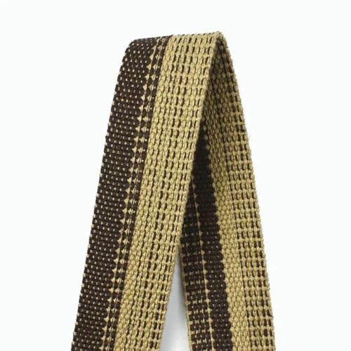 5/10 Meter 20–34,0 mm Polyester-Jacquard-Gurtband, Baumwollband, Schultertaschengurt, Schuhband, Rucksack, Kleidung, Nähzubehör – Kaffeebraun – 30 mm – 5 Meter von BSGUZ