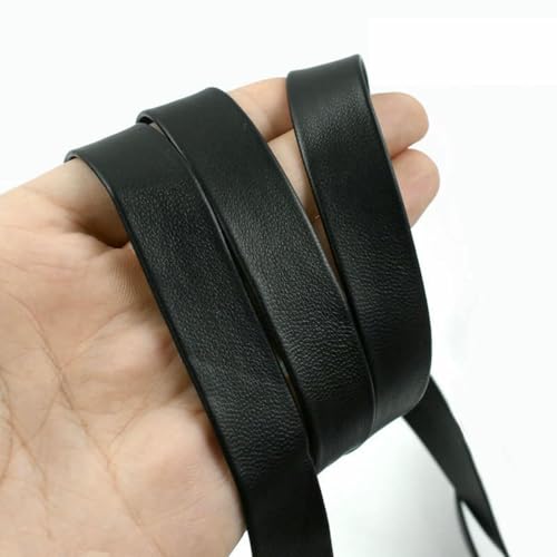 5/10 Meter 3–50 mm schwarzes PU-Lederband zum Nähen von Taschengurten, Halsketten, Schmuck, Gurtband, Kleidung, Dekorationsseil, 15 mm, 5 Meter 5/10 Meter 3–50 mm schwarzes PU-Lederband zum Nähen von Taschengurten, Halsketten, Schmuck, Gurtband, Kleidung, Dekorationsseil, 15 mm, 5 Meter von BSGUZ