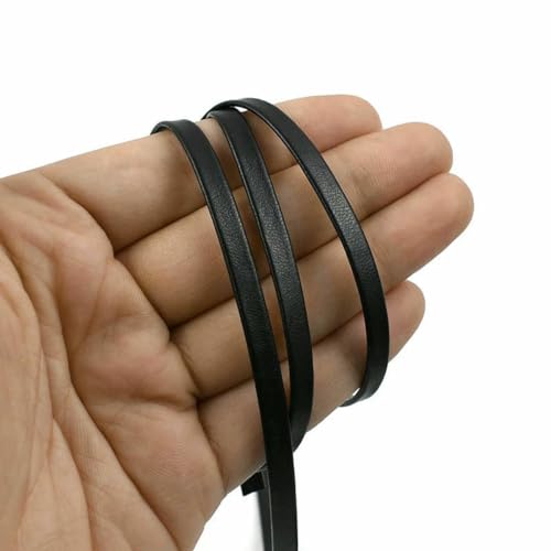 5/10 Meter 3–50 mm schwarzes PU-Lederband zum Nähen von Taschengurten, Halsketten, Schmuck, Gurtband, Kleidung, Dekorationsseil, 5 mm, 10 Meter 5/10 Meter 3–50 mm schwarzes PU-Lederband zum Nähen von Taschengurten, Halsketten, Schmuck, Gurtband, Kleidung, Dekorationsseil, 5 mm, 10 Meter von BSGUZ
