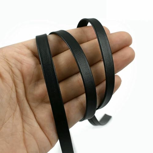 5/10 Meter 3–50 mm schwarzes PU-Lederband zum Nähen von Taschengurten, Halsketten, Schmuck, Gurtband, Kleidungsdekorationsseil, 8 mm, 10 Meter 5/10 Meter 3–50 mm schwarzes PU-Lederband zum Nähen von Taschengurten, Halsketten, Schmuck, Gurtband, Kleidungsdekorationsseil, 8 mm, 10 Meter von BSGUZ