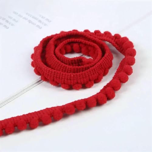 5/10 Yards Wollknäuelspitze Fransenbesatz Spitze 5 mm Pompons weiße Borte Knäuelfransenband DIY Basteln Vorhangstoff Nähzubehör-16 Weinrot-10 Yards 5/10 Yards Wollknäuelspitze Fransenbesatz Spitze 5 mm Pompons weiße Borte Knäuelfransenband DIY Basteln Vorhangstoff Nähzubehör-16 Weinrot-10 Yards von BSGUZ