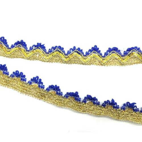 5/2 Yards Gold Silber Spitzenbesatzband Pailletten Spitzenband für Party Hochzeitsdekoration DIY Basteln Nähzubehör-02-5 Yards von BSGUZ