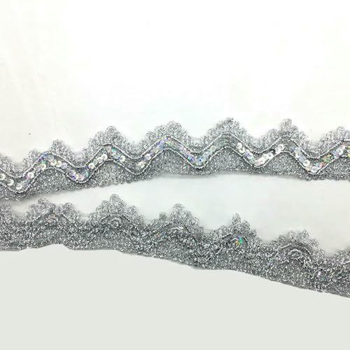 5/2 Yards Gold Silber Spitzenbesatzband Pailletten Spitzenband für Party Hochzeitsdekoration DIY Basteln Nähzubehör-07-5 Yards 5/2 Yards Gold Silber Spitzenbesatzband Pailletten Spitzenband für Party Hochzeitsdekoration DIY Basteln Nähzubehör-07-5 Yards von BSGUZ