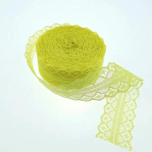 5 10 Yards/Rolle 27 mm gestrickter Spitzenstoff, nicht elastisch, Polyester-Spitzenband, handgefertigt, Patchwork, DIY-Nähzubehör für Bastelarbeiten, gelb, breit 27 mm, 5 Yards 5 10 Yards/Rolle 27 mm gestrickter Spitzenstoff, nicht elastisch, Polyester-Spitzenband, handgefertigt, Patchwork, DIY-Nähzubehör für Bastelarbeiten, gelb, breit 27 mm, 5 Yards von BSGUZ