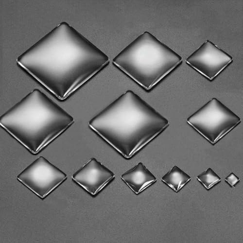 5–50 Stück/Los 6–40 mm klare quadratische Cabochons, transparente Cabochon-Kamee-Einstellungen mit flacher Rückseite aus Glas für DIY-Schmuckherstellung, quadratisch, 15 mm x 30 Stück 5–50 Stück/Los 6–40 mm klare quadratische Cabochons, transparente Cabochon-Kamee-Einstellungen mit flacher Rückseite aus Glas für DIY-Schmuckherstellung, quadratisch, 15 mm x 30 Stück von BSGUZ
