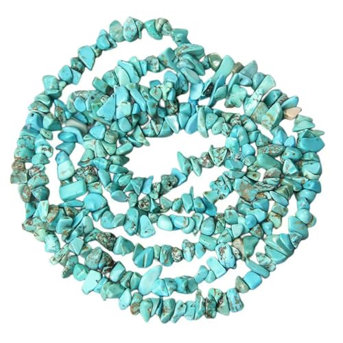 5–7 mm Naturstein, unregelmäßige Form, Freiform-Chip-Perle, Türkis, Rosenquarz, Goldstein, für die Schmuckherstellung, DIY-Armband, Halskette, Türkis, 81,3 cm 5–7 mm Naturstein, unregelmäßige Form, Freiform-Chip-Perle, Türkis, Rosenquarz, Goldstein, für die Schmuckherstellung, DIY-Armband, Halskette, Türkis, 81,3 cm von BSGUZ