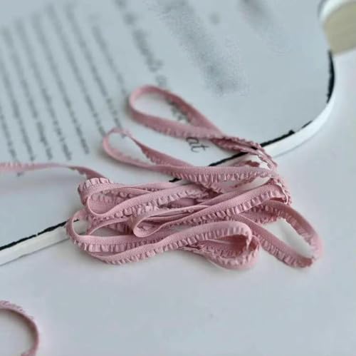 5 Meter/Los 6 mm plissierte Stretch-Spitzenbesätze, Bänder, gekräuseltes Gummiband, Baby-Haarband, Gürtel, Schuhe, dekorative Bänder, DIY-Bastelarbeiten, grau-rosa, 5 Meter 5 Meter/Los 6 mm plissierte Stretch-Spitzenbesätze, Bänder, gekräuseltes Gummiband, Baby-Haarband, Gürtel, Schuhe, dekorative Bänder, DIY-Bastelarbeiten, grau-rosa, 5 Meter von BSGUZ