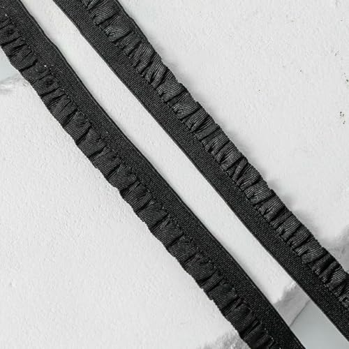 5 Meter elastische Spitzenbesatzbänder für Partykleider, Dekoration, Kleidung, Bastelbedarf, Handarbeiten, Nähstoff, A (1 cm breit), 5 Meter von BSGUZ