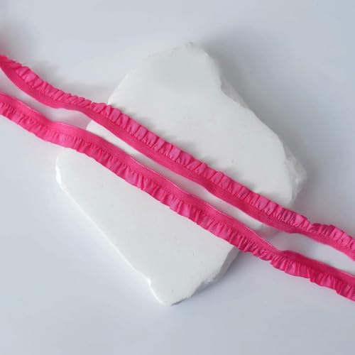 5 Meter elastische Spitzenbesatzbänder für Partykleider, Dekoration, Kleidung, Bastelbedarf, Handarbeiten, Nähstoff, R (1 cm breit), 5 Meter von BSGUZ