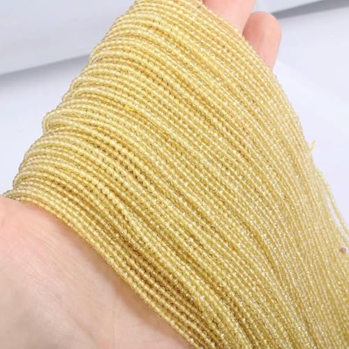 5 Stränge 2 mm 3,0 mm Naturstein kleine Perlen Hydro runde facettierte Kristall-Abstandshalter Glasperlen Armband DIY Schmuckherstellung Halskette-Gelb-2 mm (ca. 925 Stü 5 Stränge 2 mm 3,0 mm Naturstein kleine Perlen Hydro runde facettierte Kristall-Abstandshalter Glasperlen Armband DIY Schmuckherstellung Halskette-Gelb-2 mm (ca. 925 Stü von BSGUZ