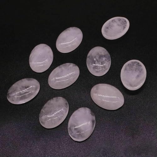 5 Stück/Los ovale Cabochon-Lose Perlen, natürlicher Kristallstein, flache Rückseite, Kamee-Abstandshalter für Schmuckherstellung, DIY-Anhänger, Halskette – Bergkristall – 13 x 18 mm 5 Stück/Los ovale Cabochon-Lose Perlen, natürlicher Kristallstein, flache Rückseite, Kamee-Abstandshalter für Schmuckherstellung, DIY-Anhänger, Halskette – Bergkristall – 13 x 18 mm von BSGUZ