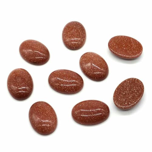 5 Stück/Los ovale Cabochon-Lose-Perlen, natürlicher Kristallstein, flache Rückseite, Kamee-Abstandshalter für Schmuckherstellung, DIY-Anhänger, Halskette – Roter Goldfluss-Sand – 8 x 10 mm 5 Stück/Los ovale Cabochon-Lose-Perlen, natürlicher Kristallstein, flache Rückseite, Kamee-Abstandshalter für Schmuckherstellung, DIY-Anhänger, Halskette – Roter Goldfluss-Sand – 8 x 10 mm von BSGUZ