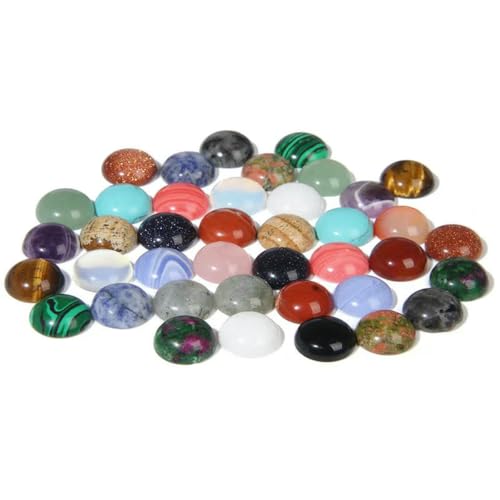5 Stück Naturstein-Cabochon-Perlen, 4–14,0 mm, Achat, Jade, Jaspis, Kamee, flache Rückseite, Perle zur Schmuckherstellung, Ringe, Ohrringe, Halsketten, DIY, Nr. 1, gemis 5 Stück Naturstein-Cabochon-Perlen, 4–14,0 mm, Achat, Jade, Jaspis, Kamee, flache Rückseite, Perle zur Schmuckherstellung, Ringe, Ohrringe, Halsketten, DIY, Nr. 1, gemis von BSGUZ