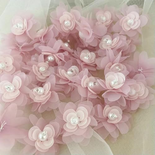 5 Stück weiße bestickte Blumen-Applikation zum Aufnähen, Reparatur für Hochzeit, DIY-Basteln, Stil 7, Dunkelrosa 5 Stück weiße bestickte Blumen-Applikation zum Aufnähen, Reparatur für Hochzeit, DIY-Basteln, Stil 7, Dunkelrosa von BSGUZ